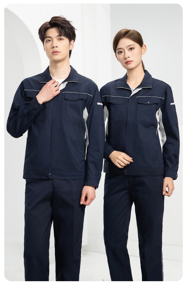 DL237X 夏季薄款竹纤维长袖工作服定制男薄款耐磨汽修工厂电焊车间劳保服(图20)