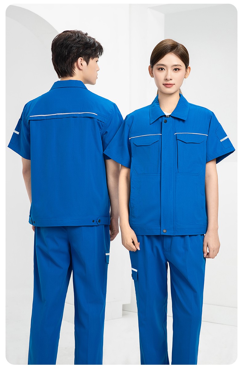 DM242X 夏季长袖工作服男套装耐磨工厂车间厂服建筑施工劳保服汽修服定制(图15)