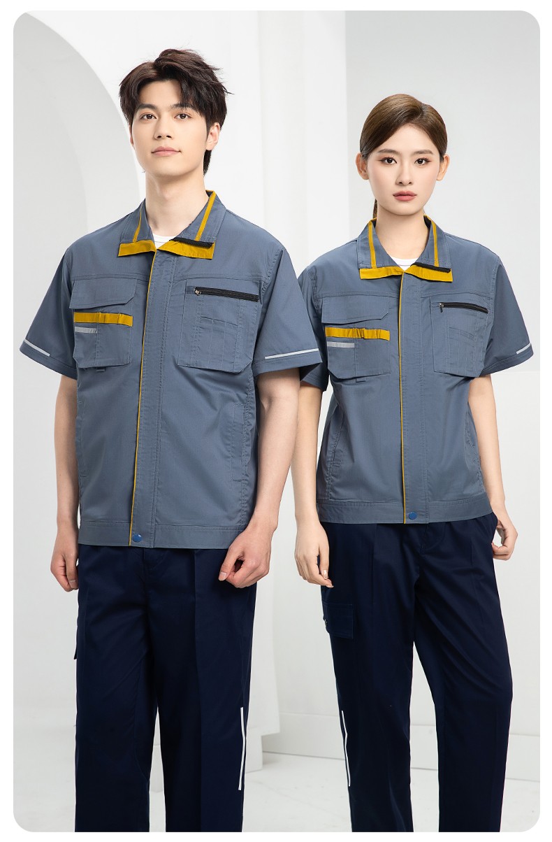 DM2316X 夏季长袖工作服套装薄款透气厂服工厂建筑劳保服车间机修服定制(图16)