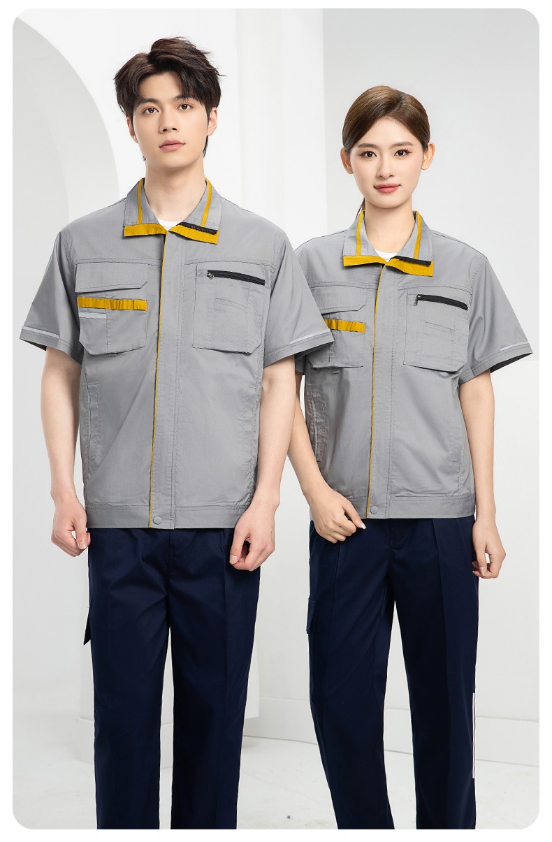 DM2316X 夏季长袖工作服套装薄款透气厂服工厂建筑劳保服车间机修服定制(图14)