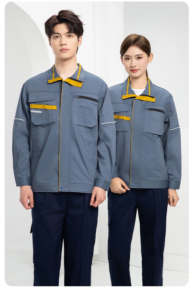 DM2316X 夏季长袖工作服套装薄款透气厂服工厂建筑劳保服车间机修服定制(图23)