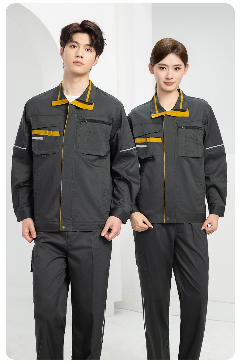 DM2316X 夏季长袖工作服套装薄款透气厂服工厂建筑劳保服车间机修服定制(图25)