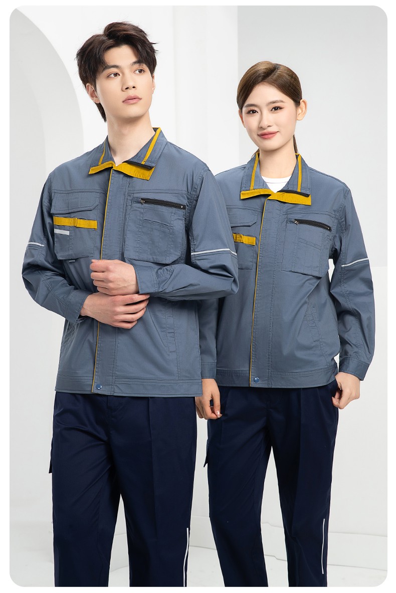 DM2316X 夏季长袖工作服套装薄款透气厂服工厂建筑劳保服车间机修服定制(图24)