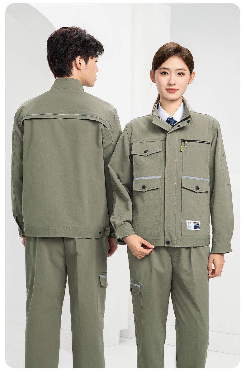 DM2311 海源春秋工作服耐磨劳保上衣工装套装车间工地工厂服劳保服印字(图17)