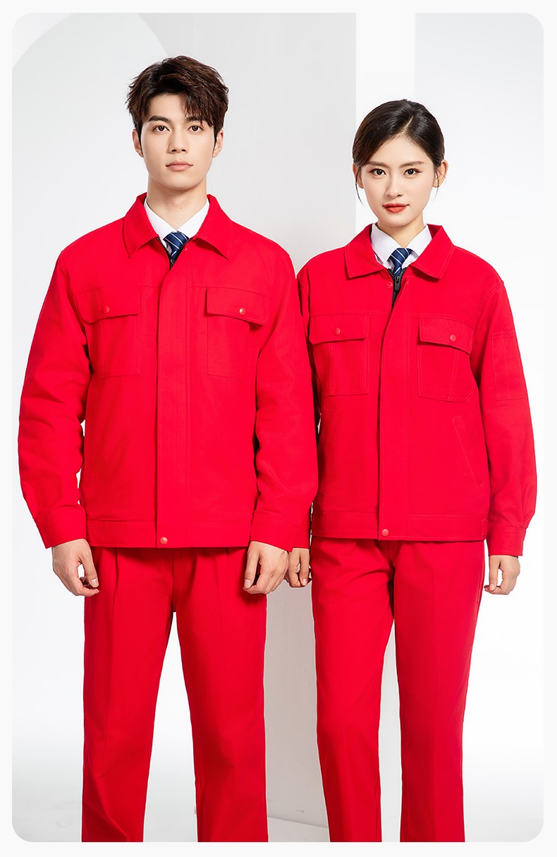 RD-8035 海源秋冬工作服定制男加厚纯棉耐磨汽修服工厂车间电焊双层劳保服(图15)