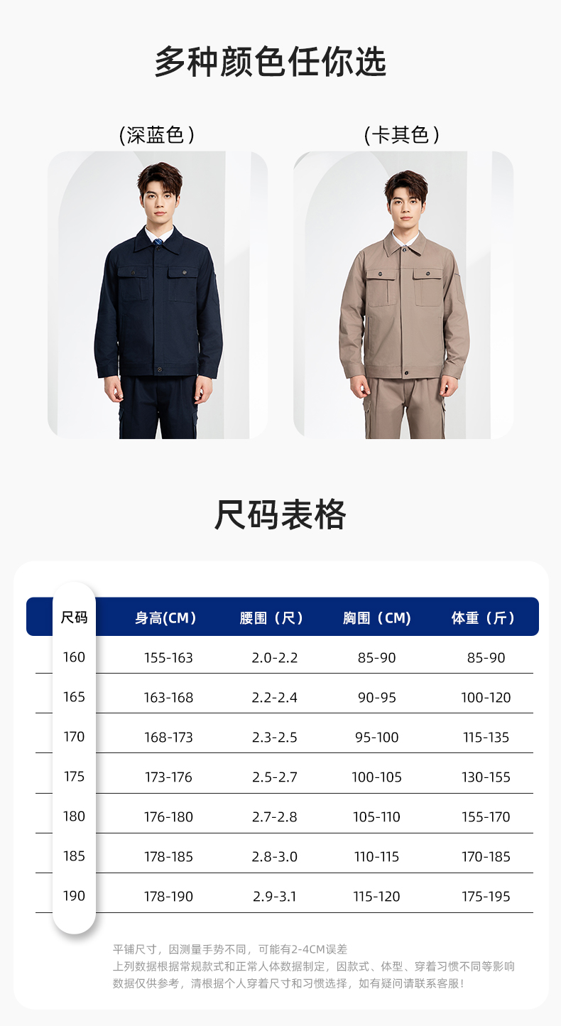 RD-506 春秋纯棉电焊工作服套装男印字长袖工装耐磨车间全棉劳保服(图9)