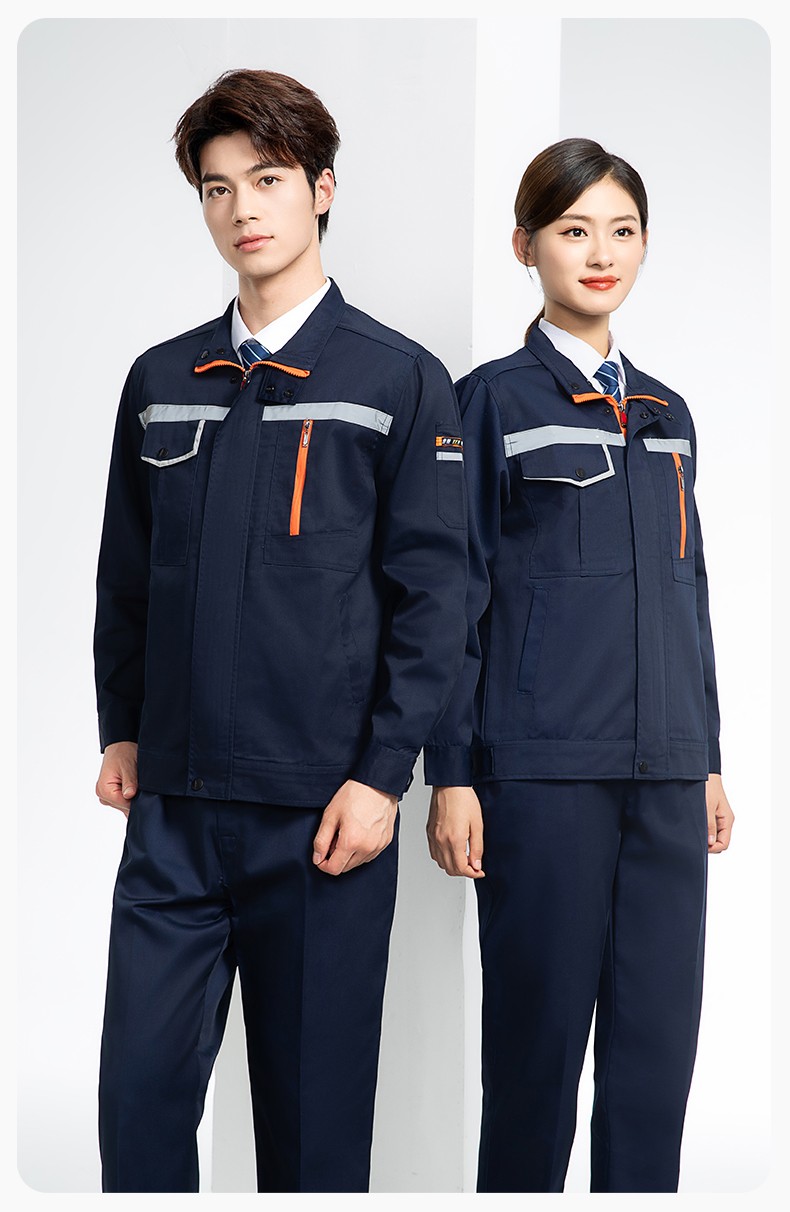 DM8038 批发工作服套装男耐磨长袖反光条厂服车间汽修企业工地工装劳保服(图14)