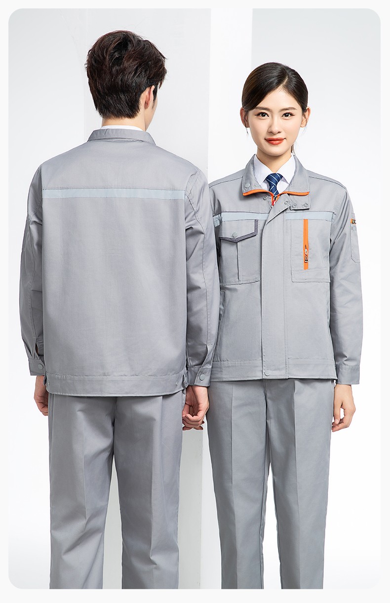 DM8038 批发工作服套装男耐磨长袖反光条厂服车间汽修企业工地工装劳保服(图19)