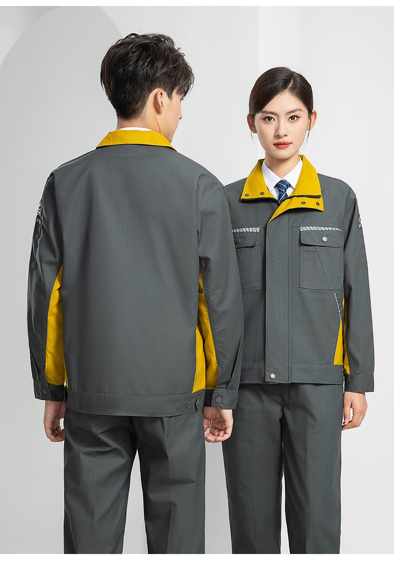 LW-8063 防静电工作服春秋套装定制耐磨劳保服男汽修加油站工地工装印LOGO(图25)