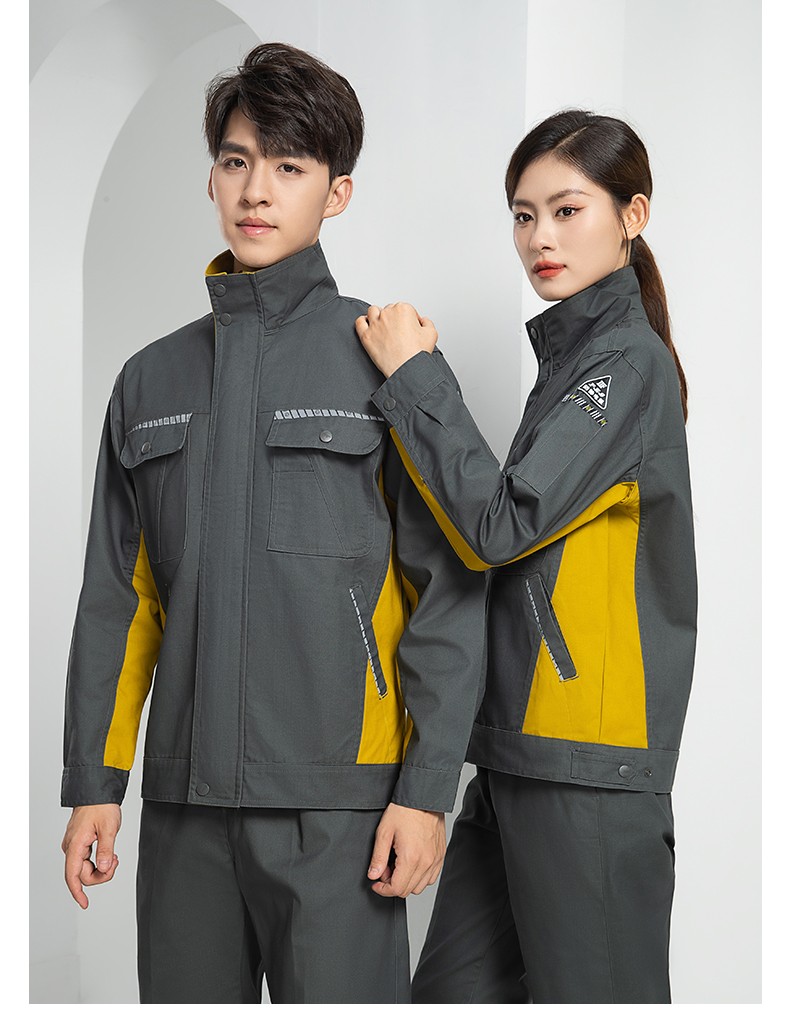LW-8063 防静电工作服春秋套装定制耐磨劳保服男汽修加油站工地工装印LOGO(图23)