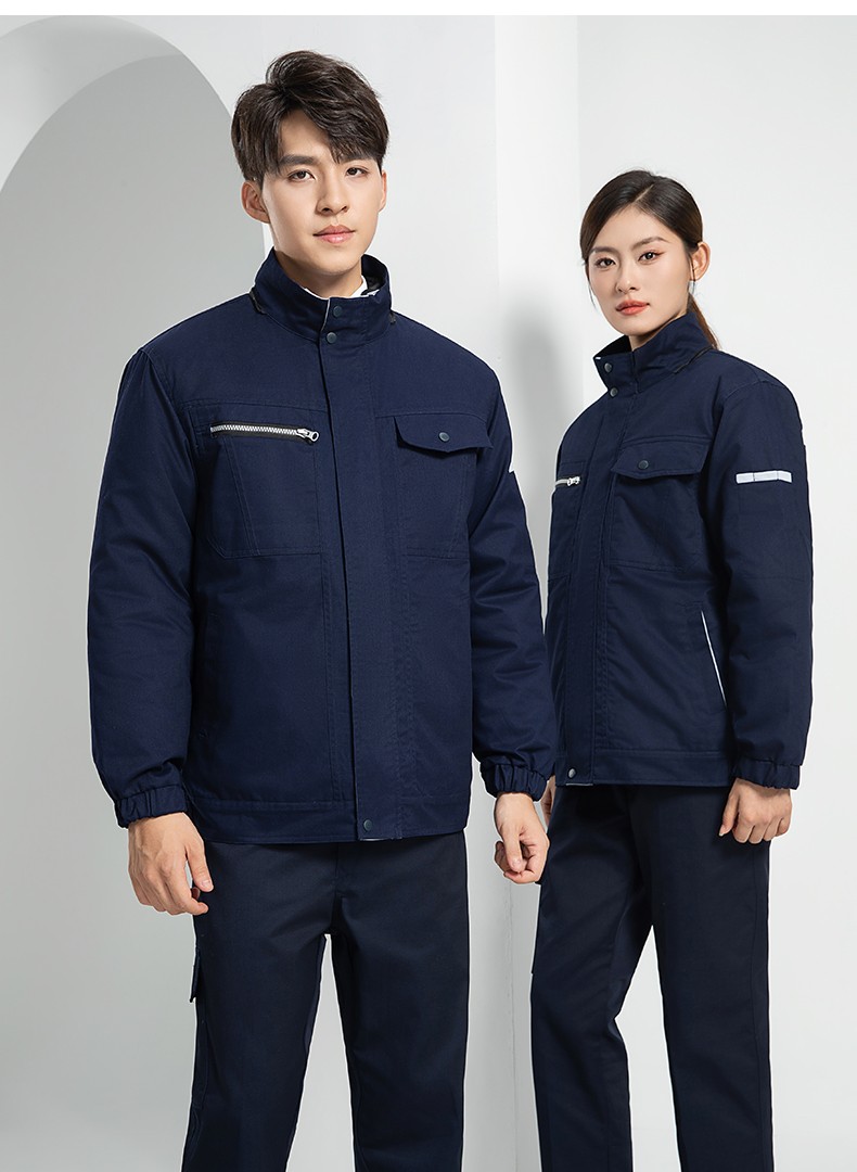 LW-8869 冬季工作服棉服定制工厂车间户外男保温反光条保暖棉袄棉衣工作服(图26)