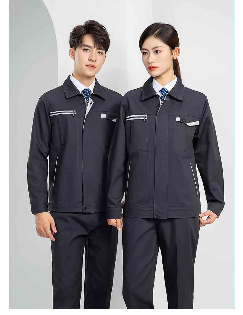 LW-8103 秋季高品质工作服定制车间企业车间工厂厂服时尚立体版型工装印字(图22)